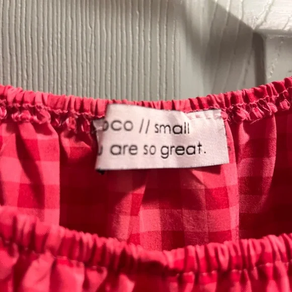 Zoco hot pink gingham dress - Picture 3 of 3